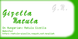 gizella matula business card